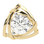 Load image into Gallery viewer, Triangle-Style Round Lab Grown Diamond Earrings 0.94 CTW in 10K 14K 18K White Yellow Rose Gold
