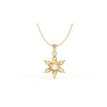 Load image into Gallery viewer, 0.24 CT Lab-Grown Diamond Rose &amp; Star Pendant Necklace | Solid Gold | Elegant Design
