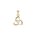 Load image into Gallery viewer, 0.38 CT Lab-Grown Diamond Leaf Pendant Necklace | Solid Gold | Elegant Nature-Inspired Design
