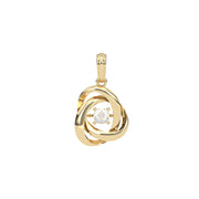 0.18 CT Lab-Grown Diamond Twisted Round Pendant Necklace | Solid Gold | Modern Design