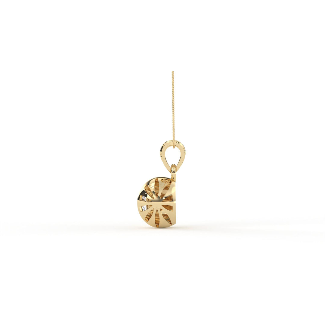 0.47 CT Lab-Grown Diamond Ball Pendant Necklace | Solid Gold | Modern Minimalist Design