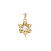 0.41 CT Lab-Grown Diamond Floral Pendant Necklace | Solid Gold | Elegant Flower Design