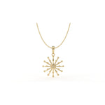 Load image into Gallery viewer, 0.47 CT Lab-Grown Diamond Unique Floral Pendant Necklace | IGI Certified | Elegant Design