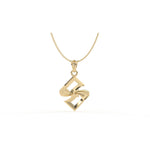 Load image into Gallery viewer, 0.47 CT Lab-Grown Diamond Twisted Pendant Necklace | Solid Gold | Modern Elegant Design