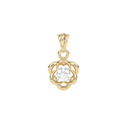 0.47 CT Lab-Grown Diamond Unique Floral Pendant Necklace | Solid Gold | Elegant Design
