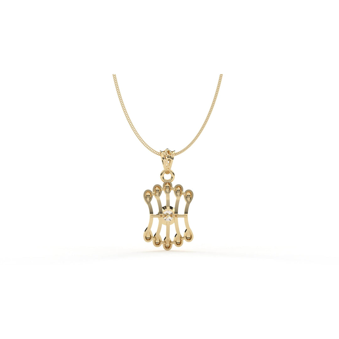 0.47 CT Lab-Grown Diamond Pendant Necklace | Solid Gold | Modern Elegant Design