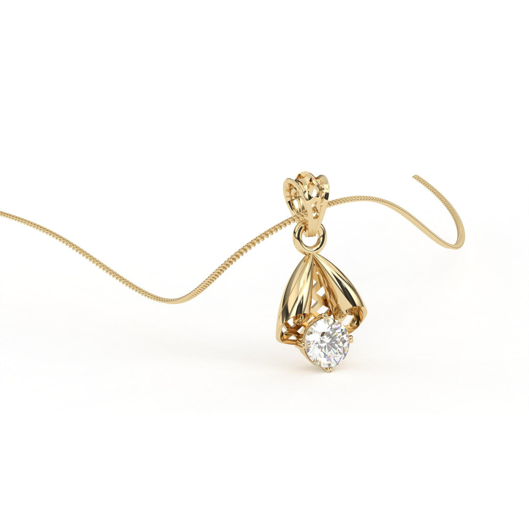 0.47 CT Round Lab-Grown Diamond Pendant Necklace | Solid Gold | Timeless Solitaire Brilliance