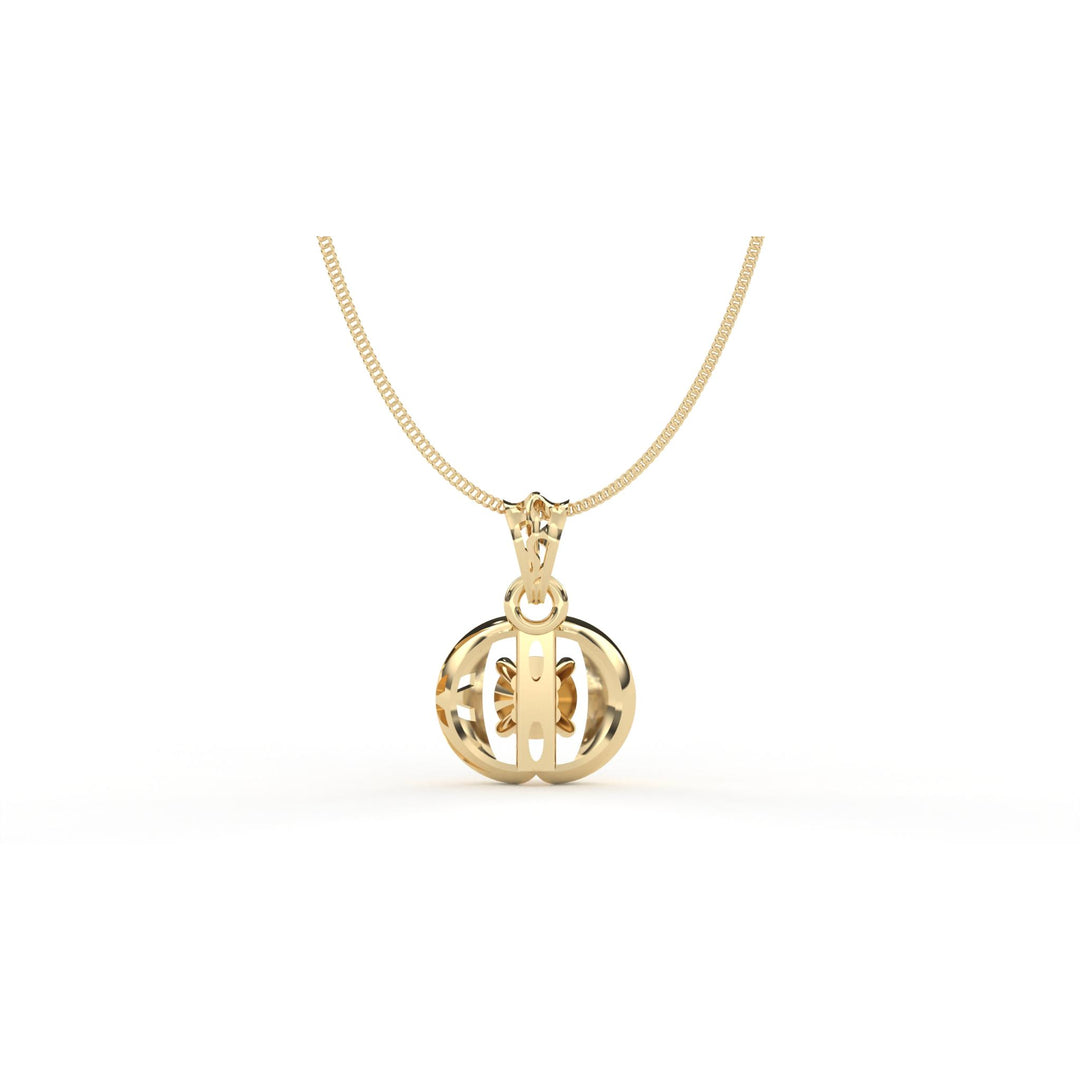 0.47 CT Lab-Grown Diamond Ball Pendant Necklace | Solid Gold | Modern Minimalist Design