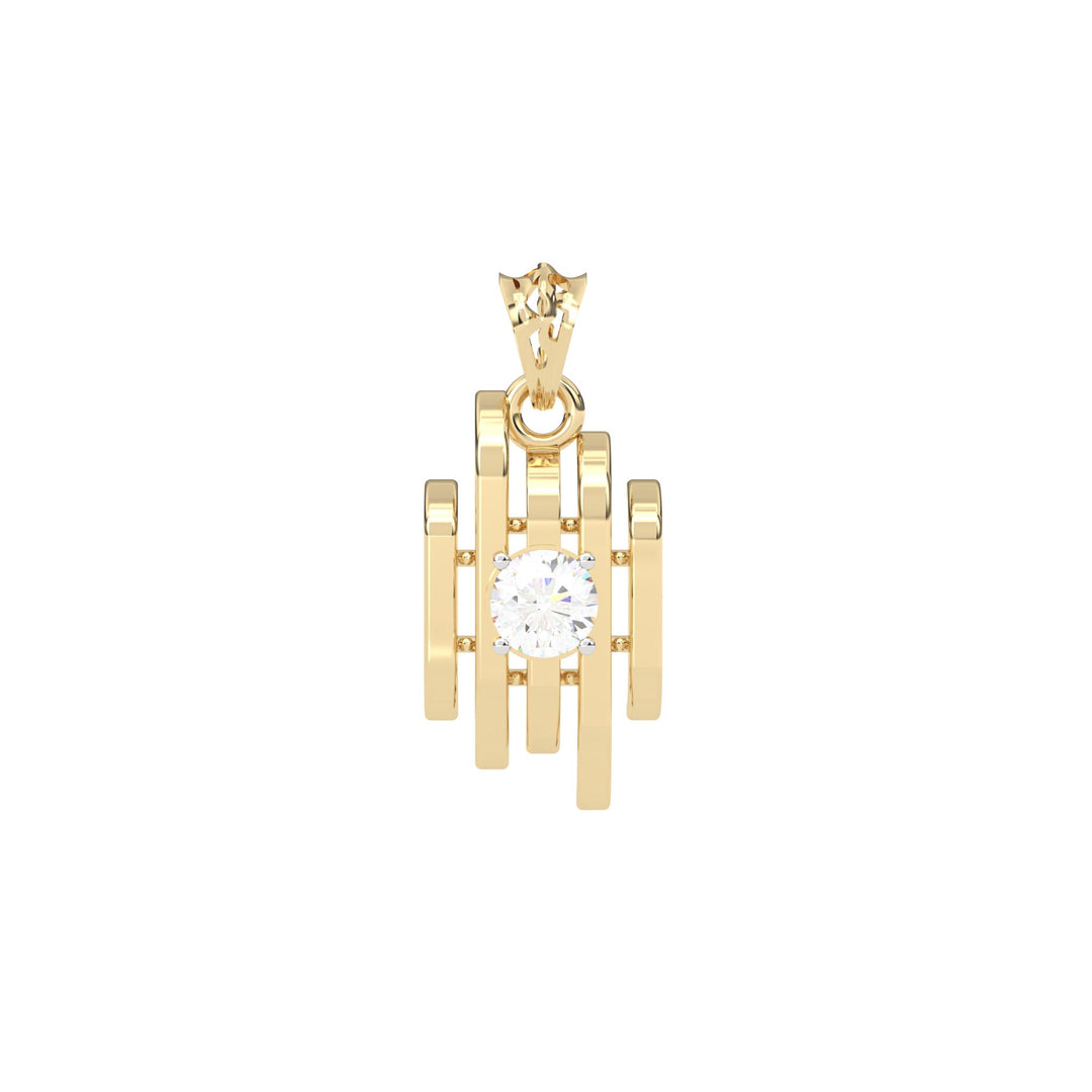 0.47 CT Lab-Grown Diamond Unique Pendant Necklace | Solid Gold | Modern Elegant Design