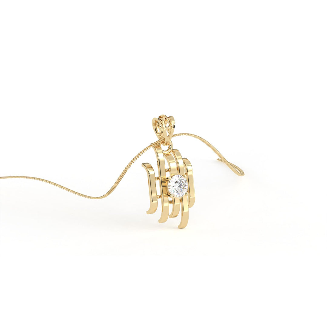 0.47 CT Lab-Grown Diamond Unique Pendant Necklace | Solid Gold | Modern Elegant Design
