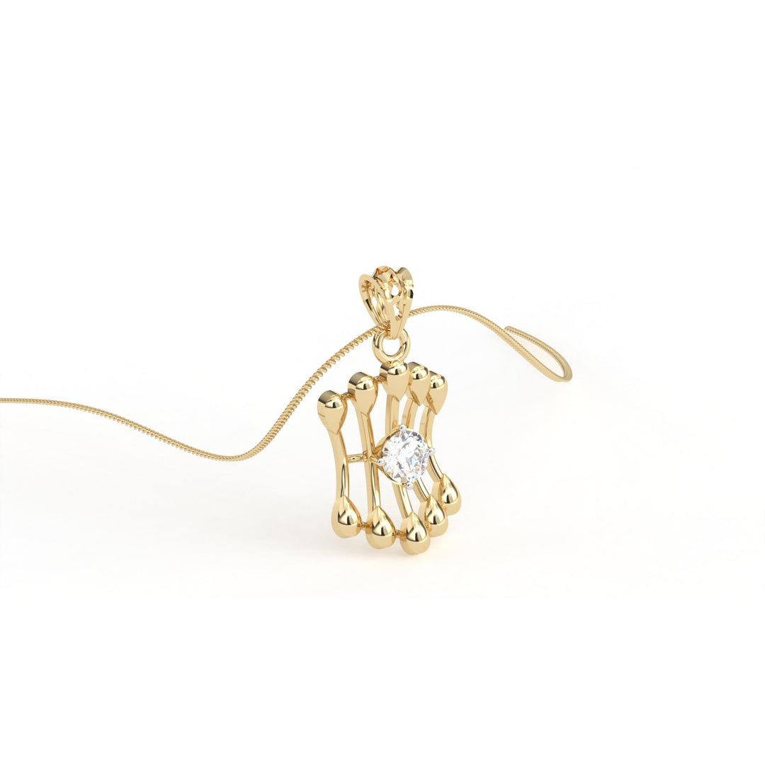 0.47 CT Lab-Grown Diamond Pendant Necklace | Solid Gold | Modern Elegant Design