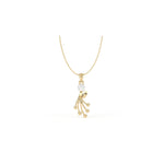 Load image into Gallery viewer, 0.47 CT Lab-Grown Diamond Unique-Line Ball Pendant Necklace | Solid Gold | Modern Design