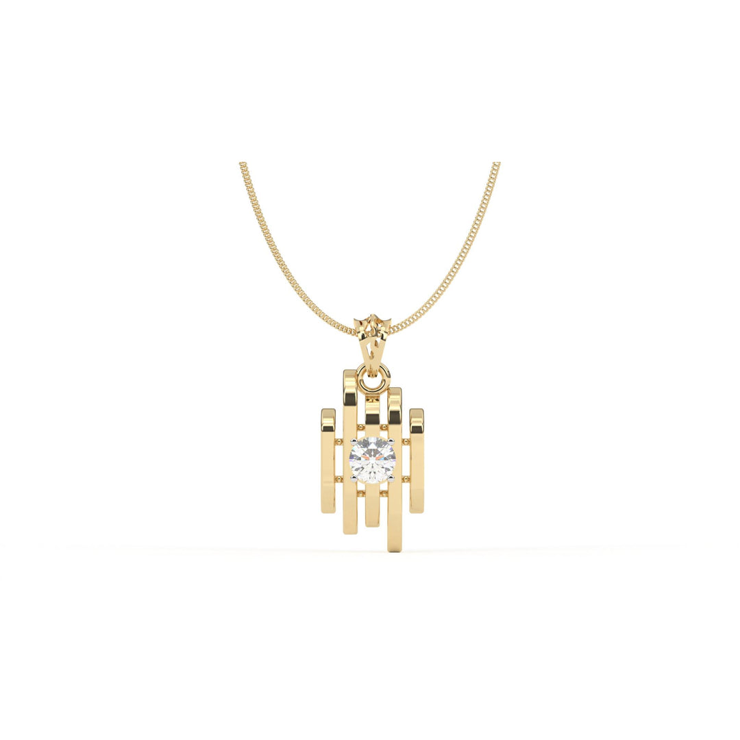 0.47 CT Lab-Grown Diamond Unique Pendant Necklace | Solid Gold | Modern Elegant Design