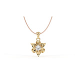 Load image into Gallery viewer, 0.41 CT Lab-Grown Diamond Floral Pendant Necklace | Solid Gold | Elegant Flower Design
