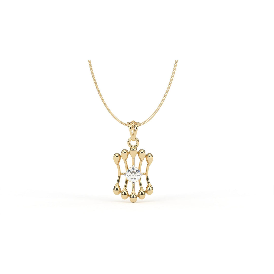 0.47 CT Lab-Grown Diamond Pendant Necklace | Solid Gold | Modern Elegant Design