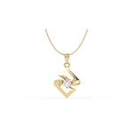 Load image into Gallery viewer, 0.47 CT Lab-Grown Diamond Twisted Pendant Necklace | Solid Gold | Modern Elegant Design