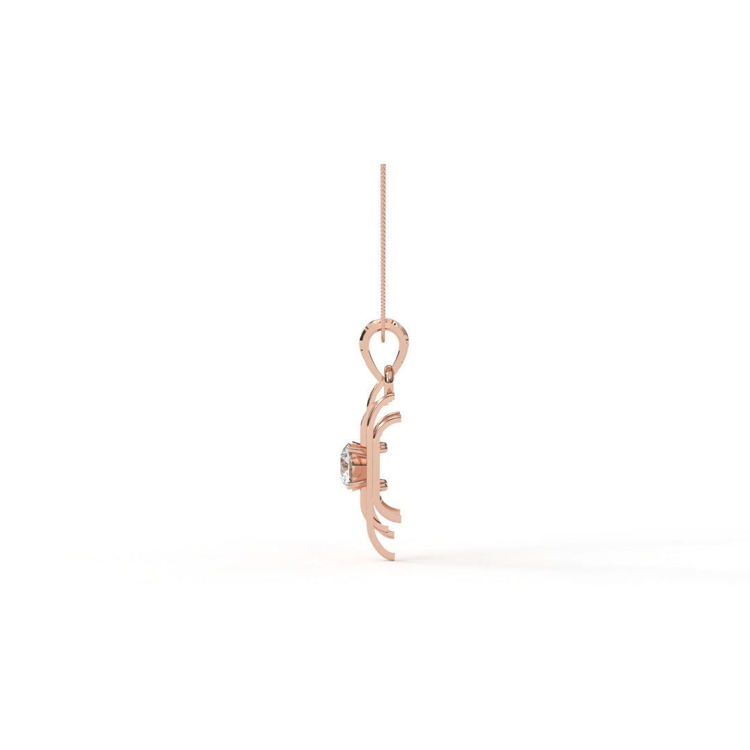 0.47 CT Lab-Grown Diamond Unique Pendant Necklace | Solid Gold | Modern Elegant Design
