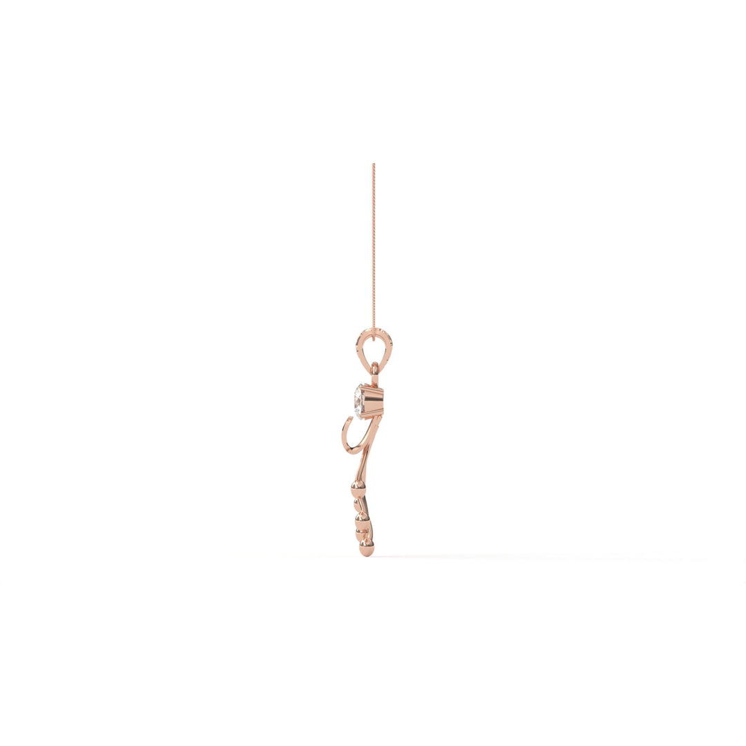 0.47 CT Lab-Grown Diamond Unique-Line Ball Pendant Necklace | Solid Gold | Modern Design