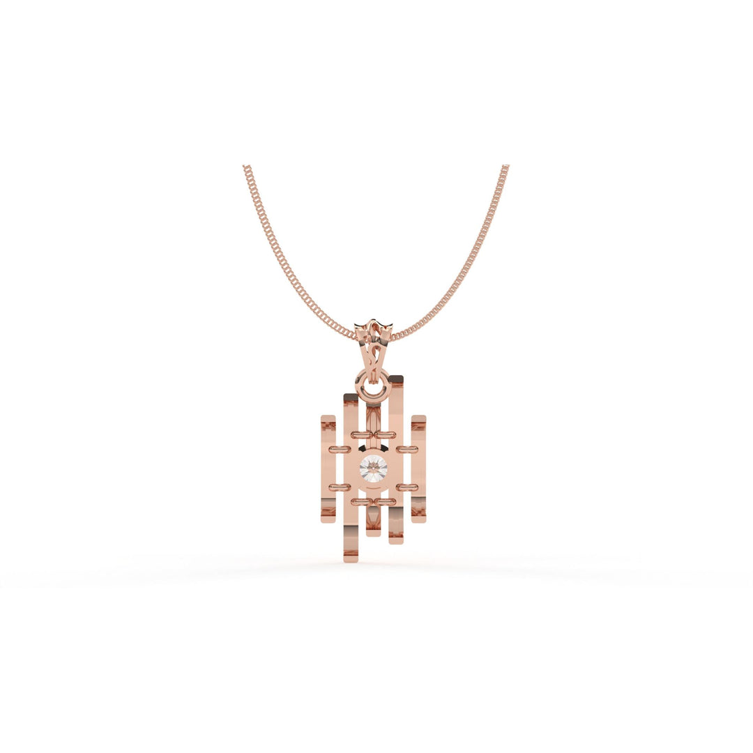 0.47 CT Lab-Grown Diamond Unique Pendant Necklace | Solid Gold | Modern Elegant Design