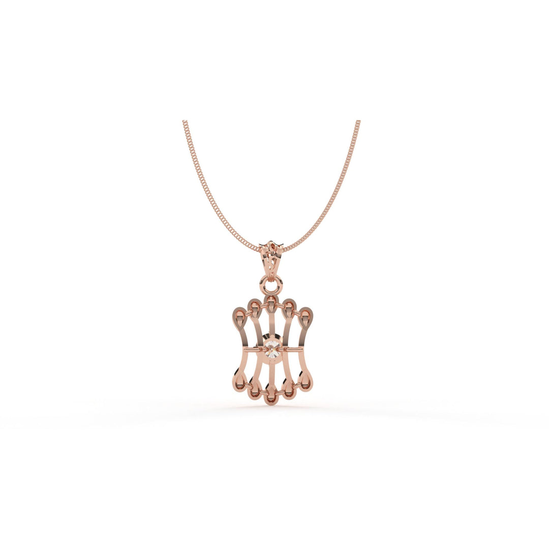 0.47 CT Lab-Grown Diamond Pendant Necklace | Solid Gold | Modern Elegant Design