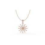 Load image into Gallery viewer, 0.47 CT Lab-Grown Diamond Unique Floral Pendant Necklace | IGI Certified | Elegant Design
