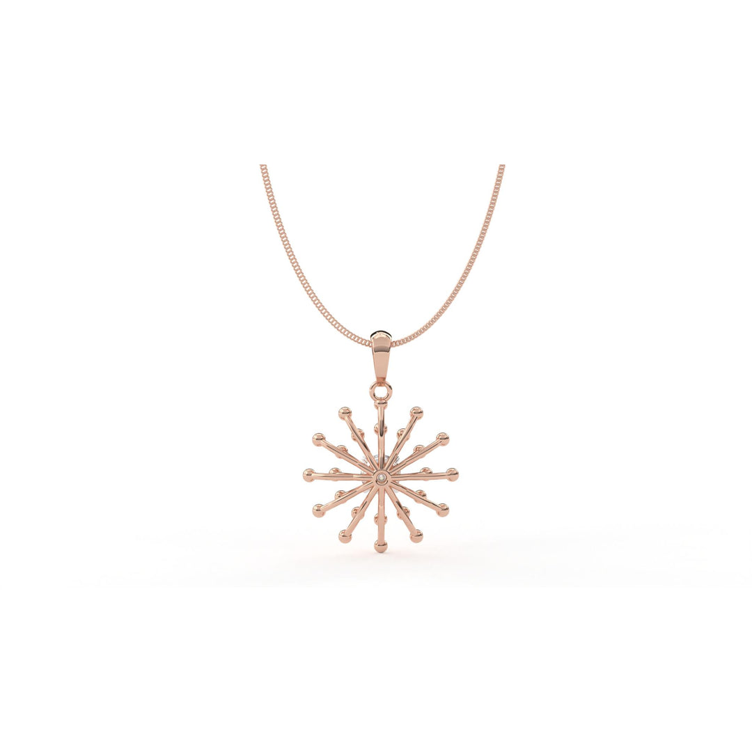 0.47 CT Lab-Grown Diamond Unique Floral Pendant Necklace | IGI Certified | Elegant Design