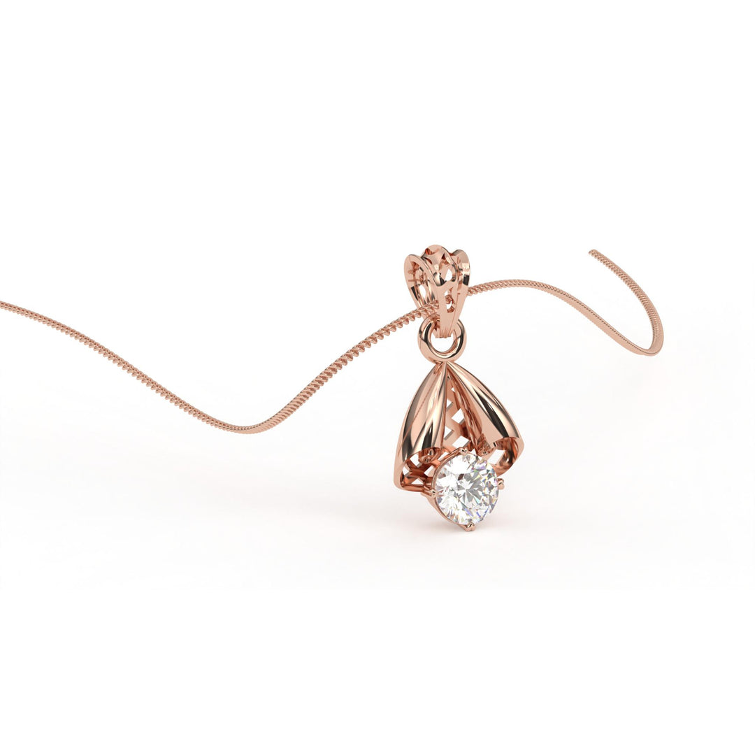 0.47 CT Round Lab-Grown Diamond Pendant Necklace | Solid Gold | Timeless Solitaire Brilliance