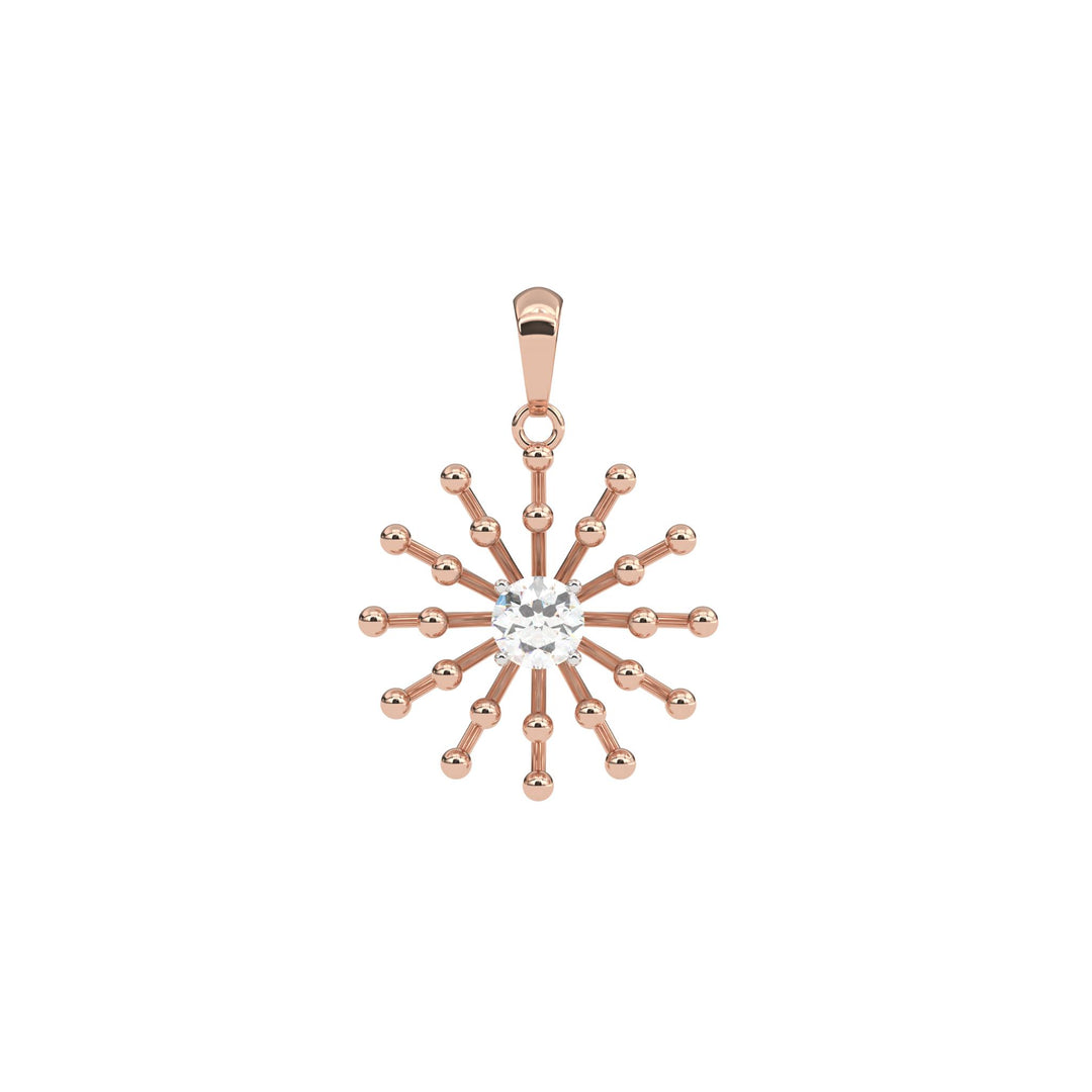 0.47 CT Lab-Grown Diamond Unique Floral Pendant Necklace | IGI Certified | Elegant Design