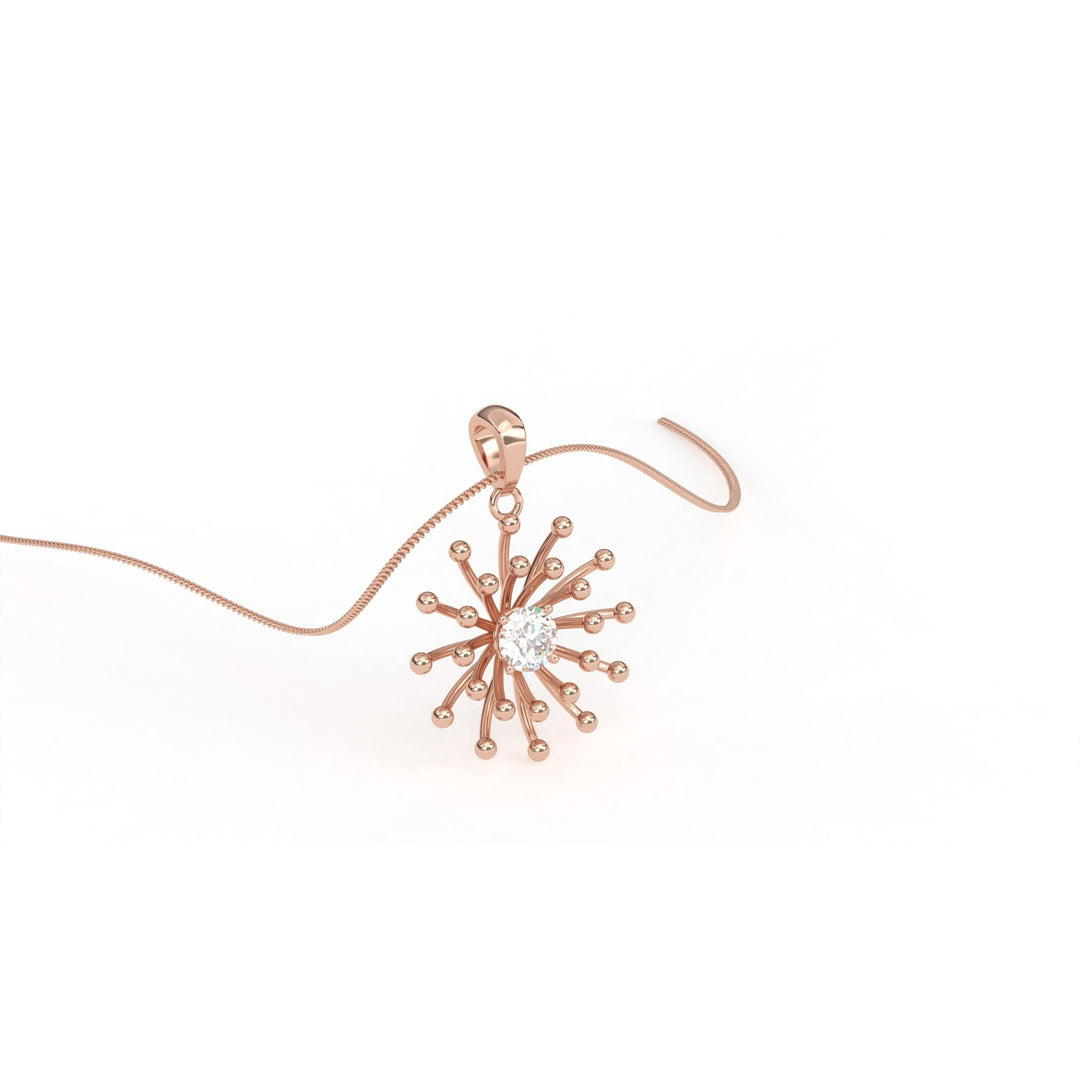 0.47 CT Lab-Grown Diamond Unique Floral Pendant Necklace | IGI Certified | Elegant Design