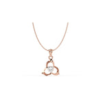 Load image into Gallery viewer, 0.38 CT Lab-Grown Diamond Leaf Pendant Necklace | Solid Gold | Elegant Nature-Inspired Design
