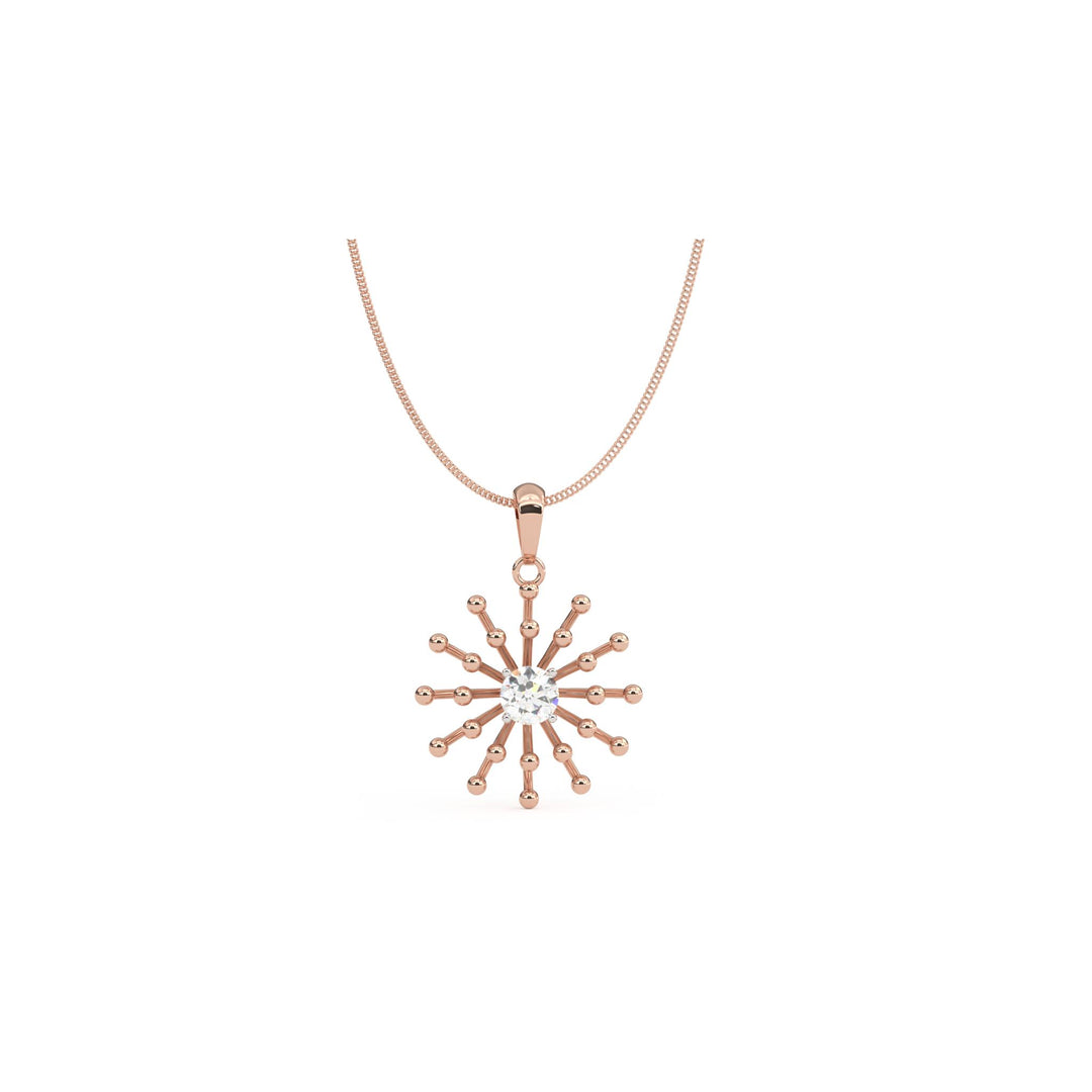 0.47 CT Lab-Grown Diamond Unique Floral Pendant Necklace | IGI Certified | Elegant Design