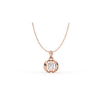 Load image into Gallery viewer, 0.47 CT Lab-Grown Diamond Ball Pendant Necklace | Solid Gold | Modern Minimalist Design
