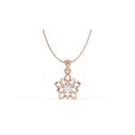 Load image into Gallery viewer, 0.47 CT Lab-Grown Diamond Flower Pendant Necklace | Solid Gold | Elegant Floral Design
