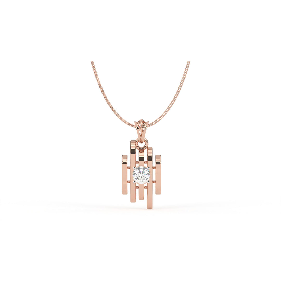 0.47 CT Lab-Grown Diamond Unique Pendant Necklace | Solid Gold | Modern Elegant Design