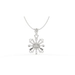 Load image into Gallery viewer, 0.22 CT Round Lab-Grown Diamond Floral Pendant Necklace | Solid Gold | Delicate Petal Design
