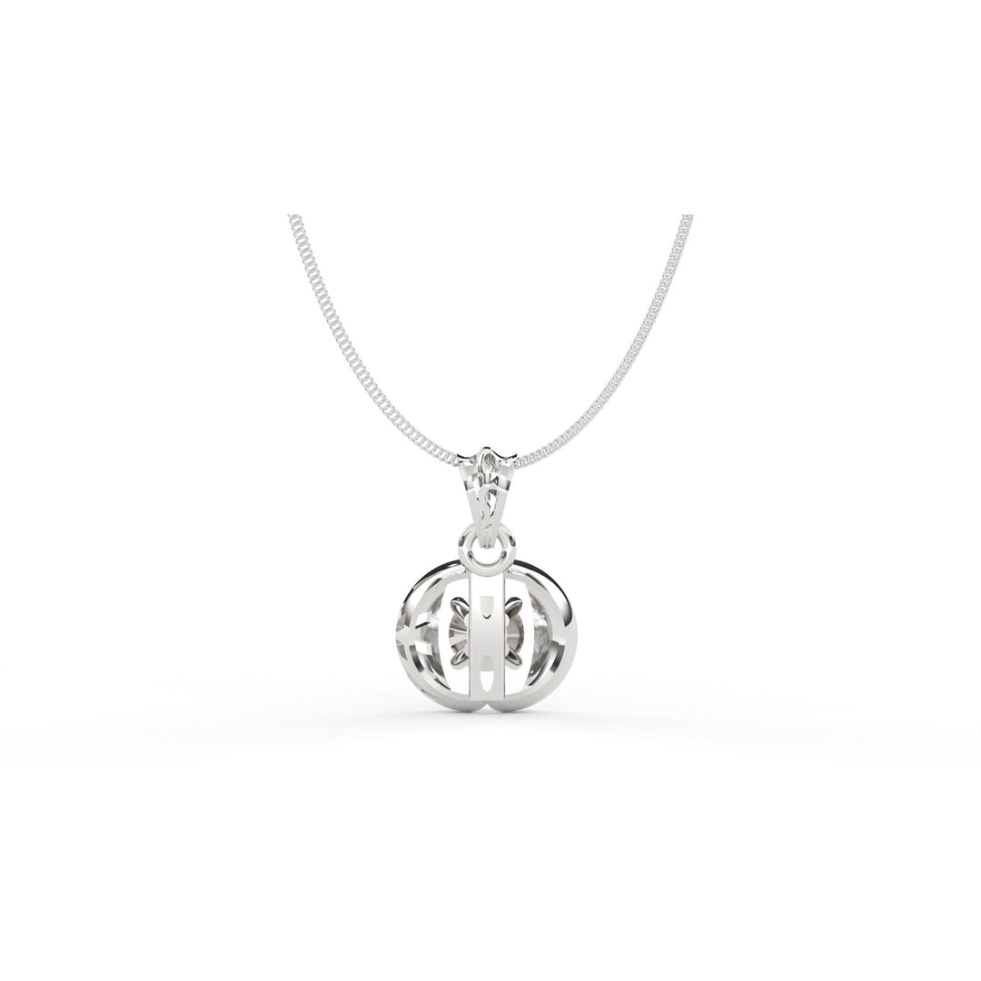 0.47 CT Lab-Grown Diamond Ball Pendant Necklace | Solid Gold | Modern Minimalist Design