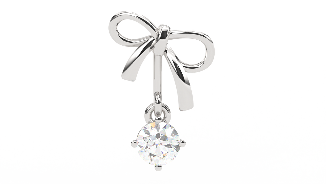 Round Lab Grown Diamond Drop Earrings 0.50 CTW in 10K 14K 18K White Yellow Rose Gold