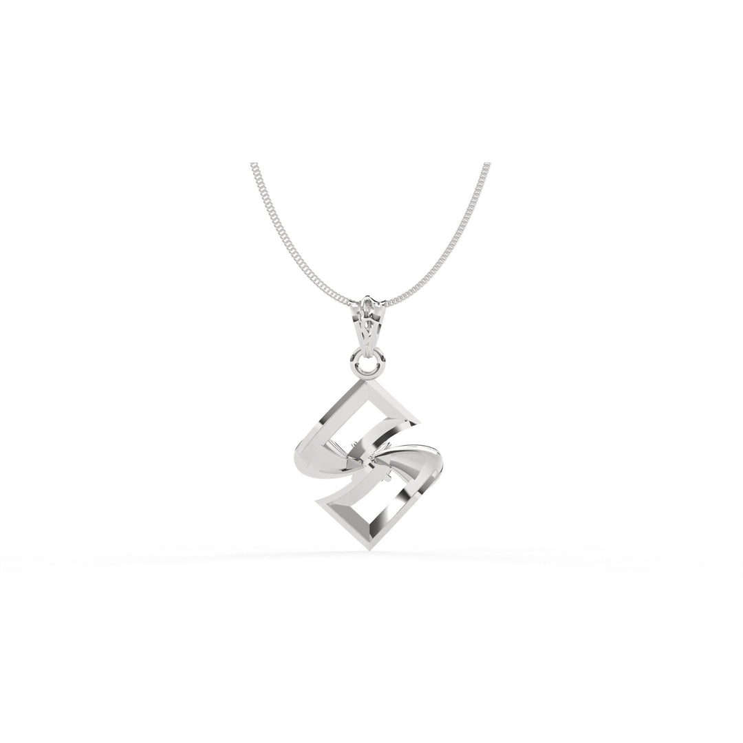 0.47 CT Lab-Grown Diamond Twisted Pendant Necklace | Solid Gold | Modern Elegant Design