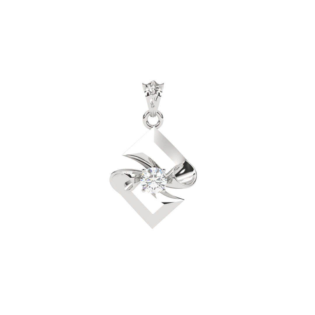 0.47 CT Lab-Grown Diamond Twisted Pendant Necklace | Solid Gold | Modern Elegant Design