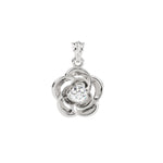 Load image into Gallery viewer, 0.44 CT Lab-Grown Diamond Rose Pendant Necklace | Solid Gold | Elegant Floral Design

