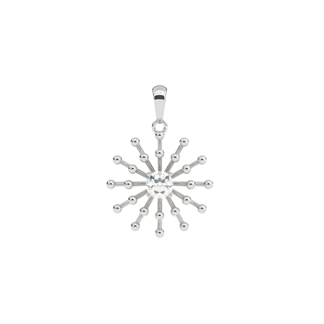 0.47 CT Lab-Grown Diamond Unique Floral Pendant Necklace | IGI Certified | Elegant Design
