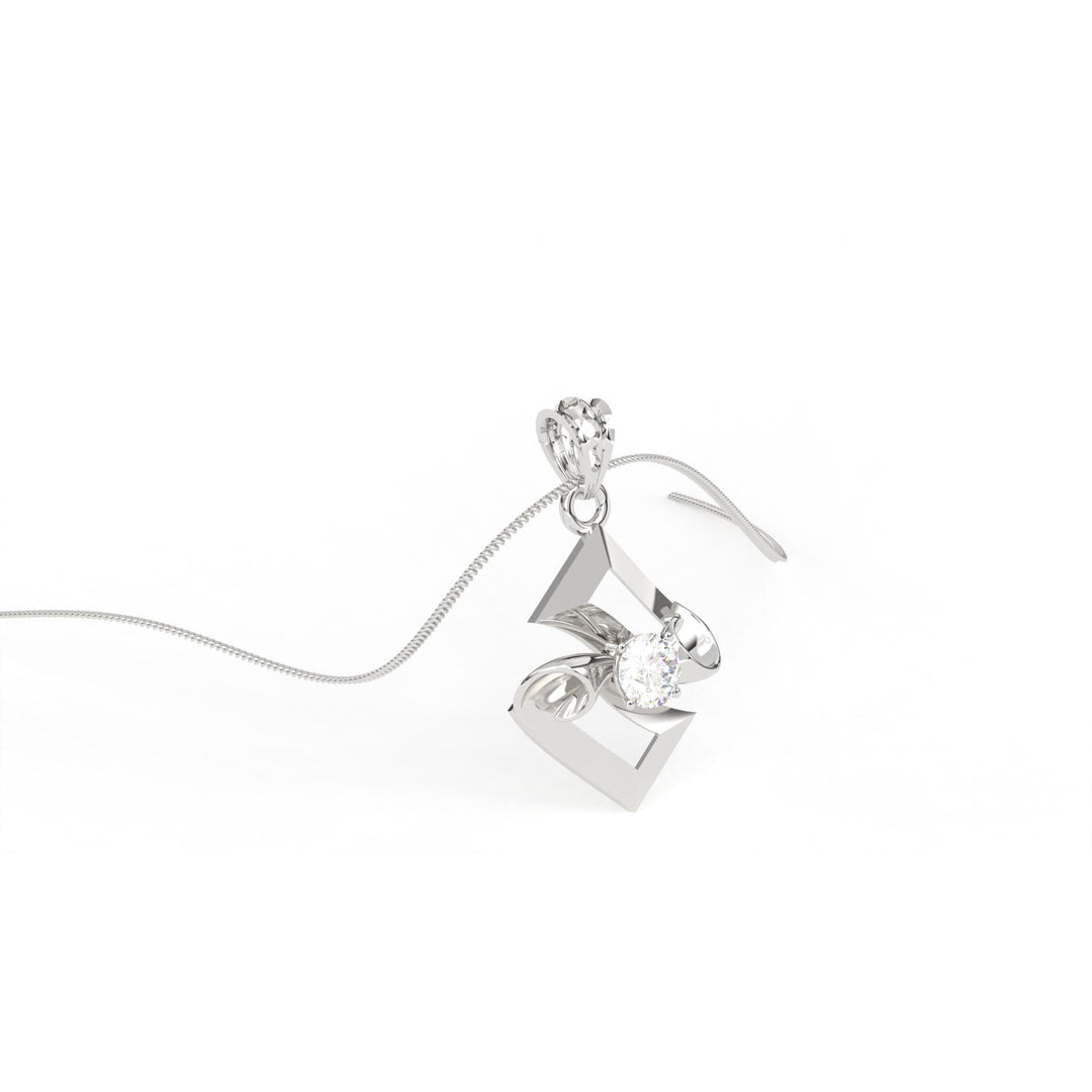 0.47 CT Lab-Grown Diamond Twisted Pendant Necklace | Solid Gold | Modern Elegant Design
