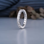 Load image into Gallery viewer, 18K White Gold Round Brilliant Cut Diamond Full Eternity Ring

