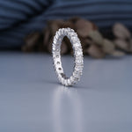 Load image into Gallery viewer, 18K White Gold Round Brilliant Cut Diamond Full Eternity Ring
