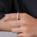 Load image into Gallery viewer, 18K White Gold Round Brilliant Cut Diamond Full Eternity Ring
