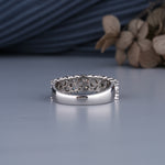 Load image into Gallery viewer, 18K White Gold Two Row Lab Diamond Half Eternity Wedding Band Ring

