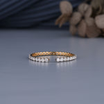Load image into Gallery viewer, 14K Yellow Gold Round Cut Diamond Half Coverage Ring
