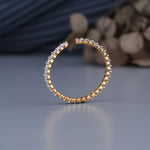 Load image into Gallery viewer, 14K Yellow Gold Round Cut Diamond Half Coverage Ring
