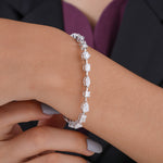 Load image into Gallery viewer, 10.94 CTW Multi Lab-Grown Diamond Tennis Bracelet in 14K White Gold – IGI Certified
