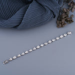 Load image into Gallery viewer, 14K White Gold Oval And Pear Cut Diamond Tennis Bracelet
